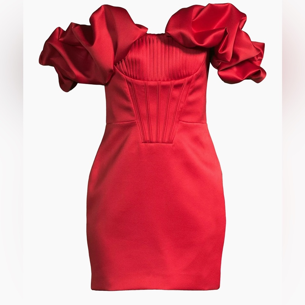 NWT Lavish Alice
Off-The-Shoulder Satin Minidress - Picture 1 of 9